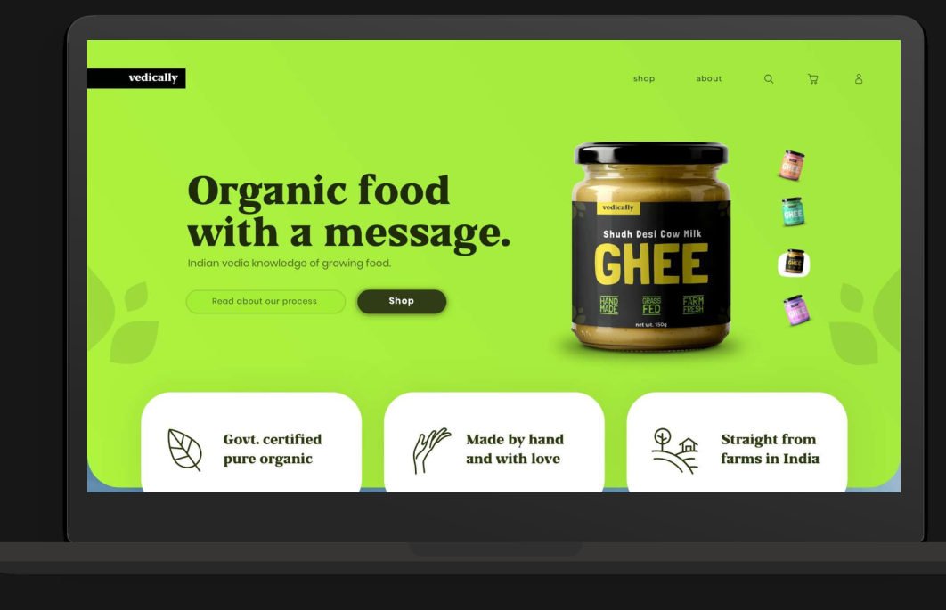 Vedically — Ecommerce + brand website